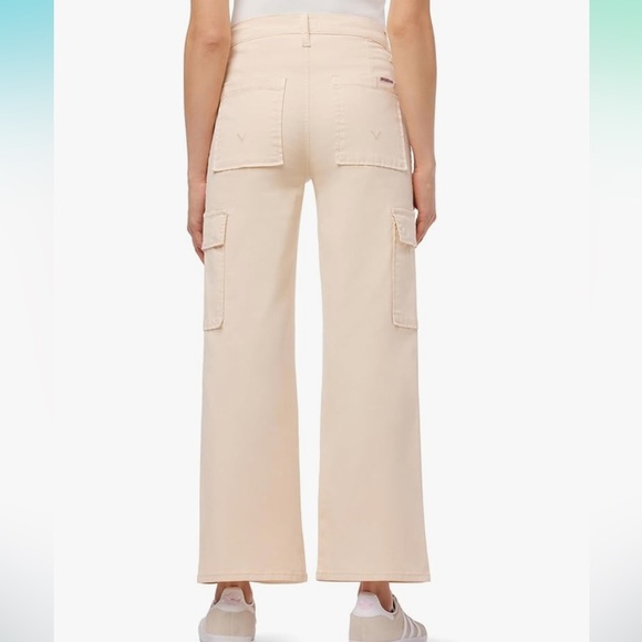 NWT Hudson Jeans Rosalie High Waisted Cargo Jeans in Bleached Sand - Picture 2 of 11
